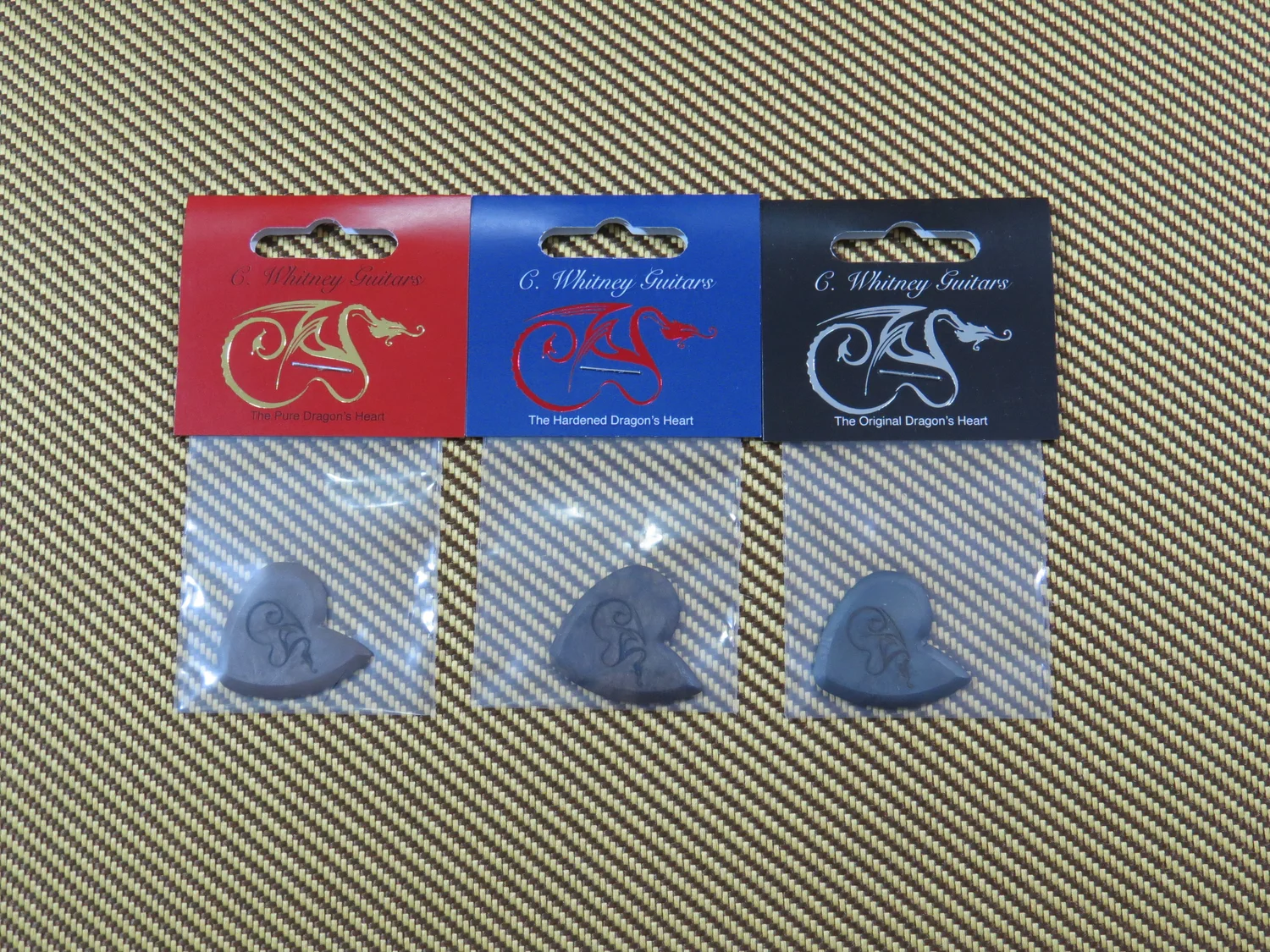 Premium Dragon's Heart Combo 3 Pack - Dragon's Heart Guitar Picks